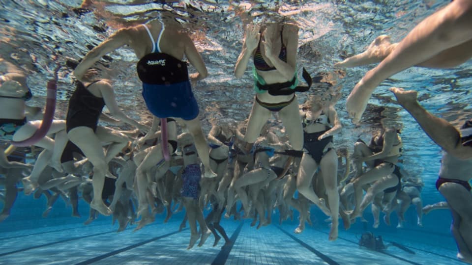 Aquafit Weltrekordversuch in der Schweiz 2012.