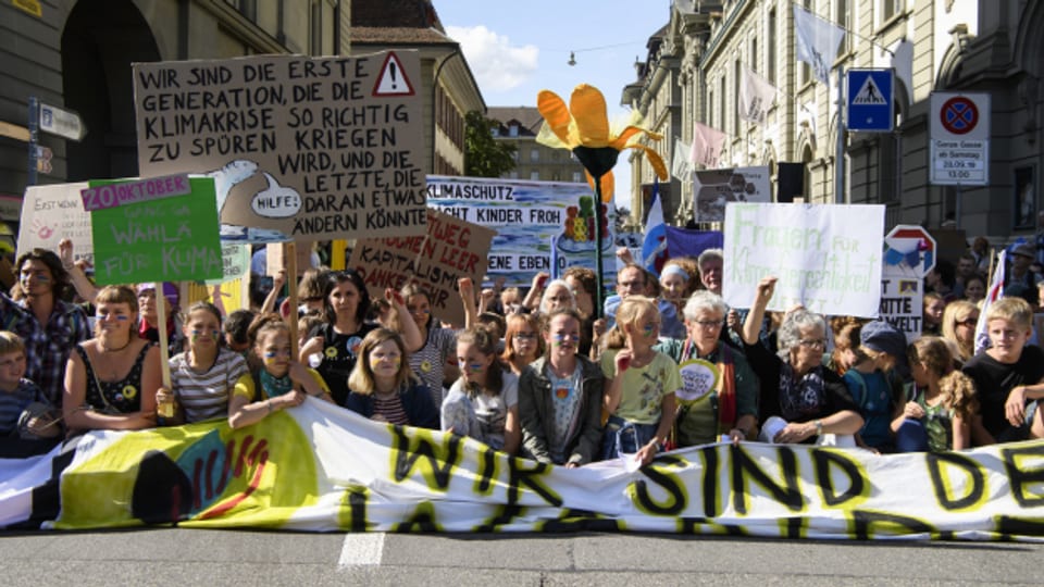 Der Klimastreik der Jugendlichen in Bern Ende September 2019.