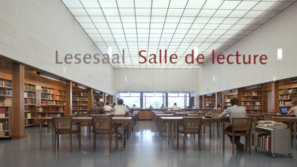 Ein Lesesaal der Schweizerischen Nationalbibliothek Bern.