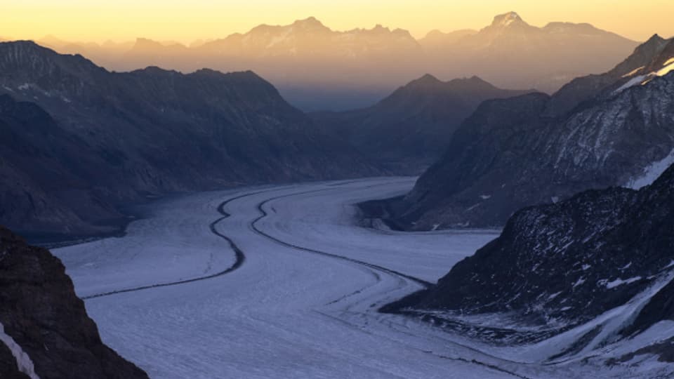 Blick vom Jungfraujoch: Ohne Klimaschutz sieht man von hier in achtzig Jahren kein Eis mehr.