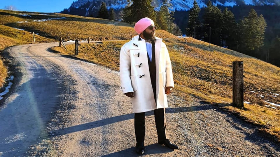 Viele Sikhs in der Schweiz tragen den Turban, oder Dastar, mit Stolz, so auch Biramandeep Singh