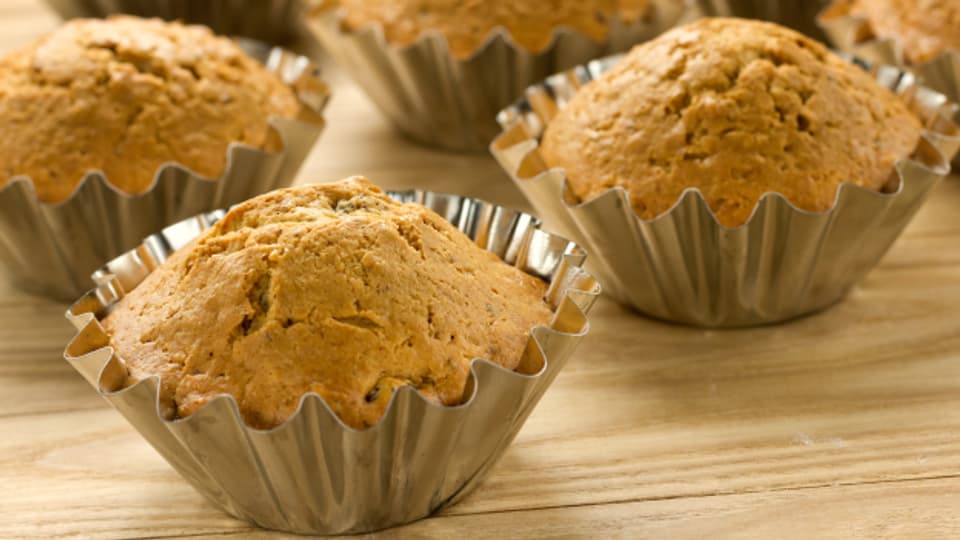 Banana Muffins - schmecken süss, aber nicht zu süss.