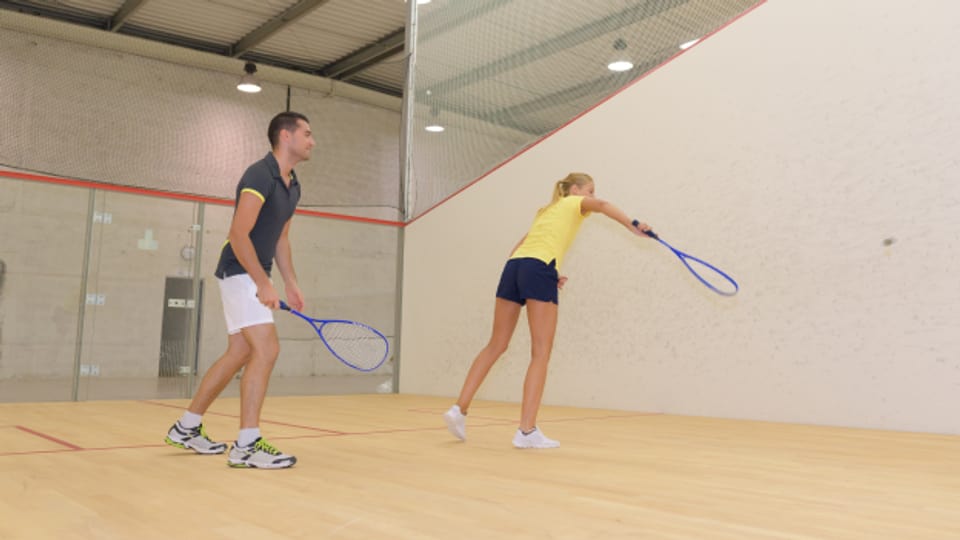 Squash ist auch ein idealer Paarsport.