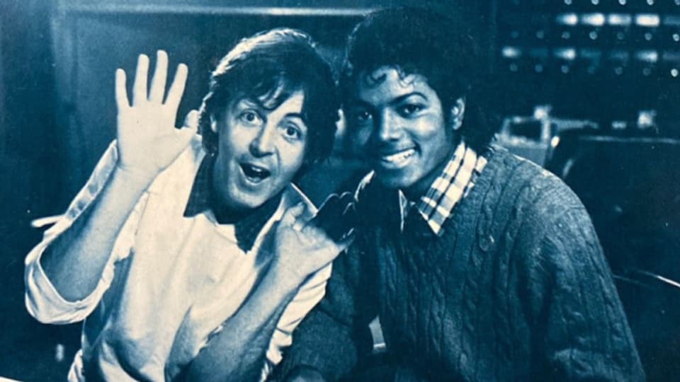 Eine äusserst erfolgreiche Zusammenarbeit: Paul McCartney und Michael Jackson bei den Studioaufnahmen von «Say Say Say».