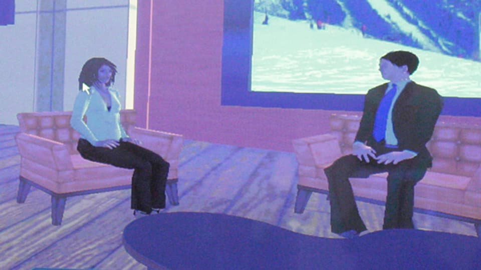 Ein Interview in der virtuellen Welt, geführt 2007 am WEF, World Economic Forum, in Davos. .