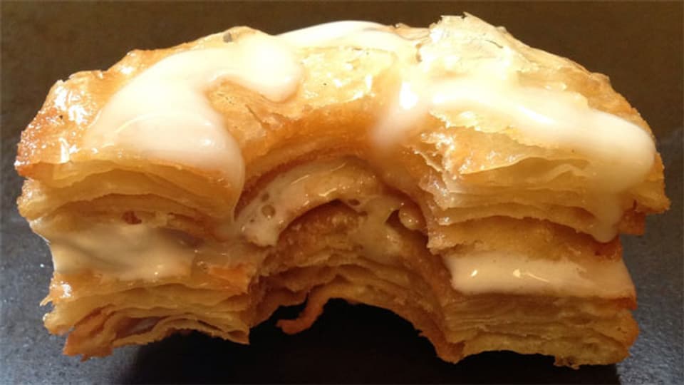 Ein Cronut ist eine Mischung aus einem Donut und einem Croissant.