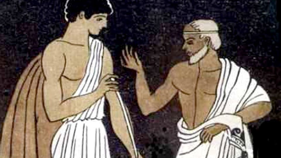 In Homers Epos «Odysee» ist «Mentor» ein  Freund des Odysseus.