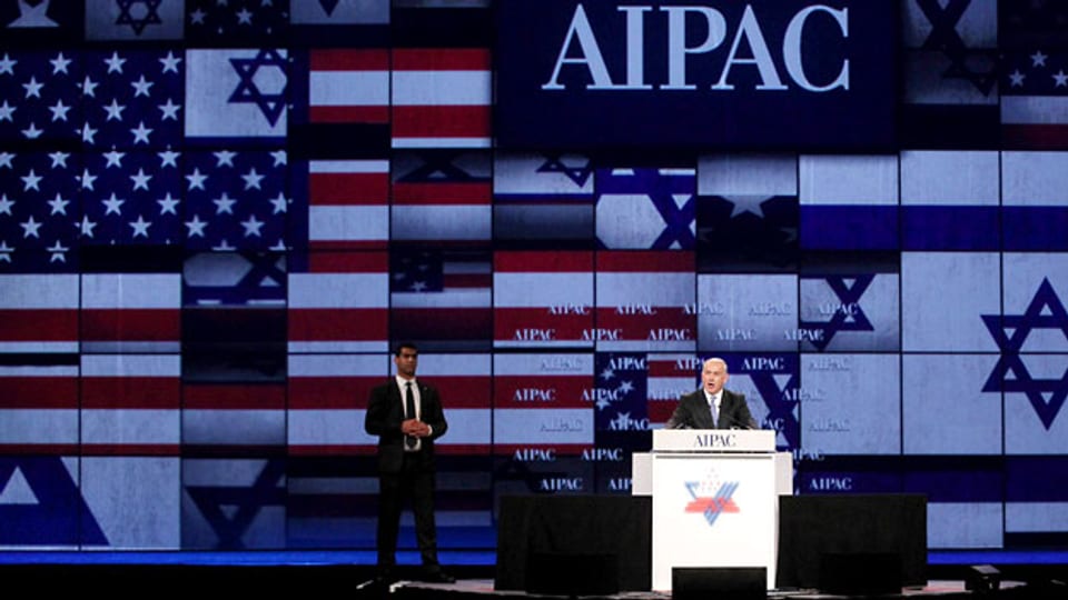 Der israelische Ministerpräsident Netanyahu tritt auch 2014 wieder bei der AIPAC-Jahresversammlung auf (im Bild der Auftritt von 2011)..