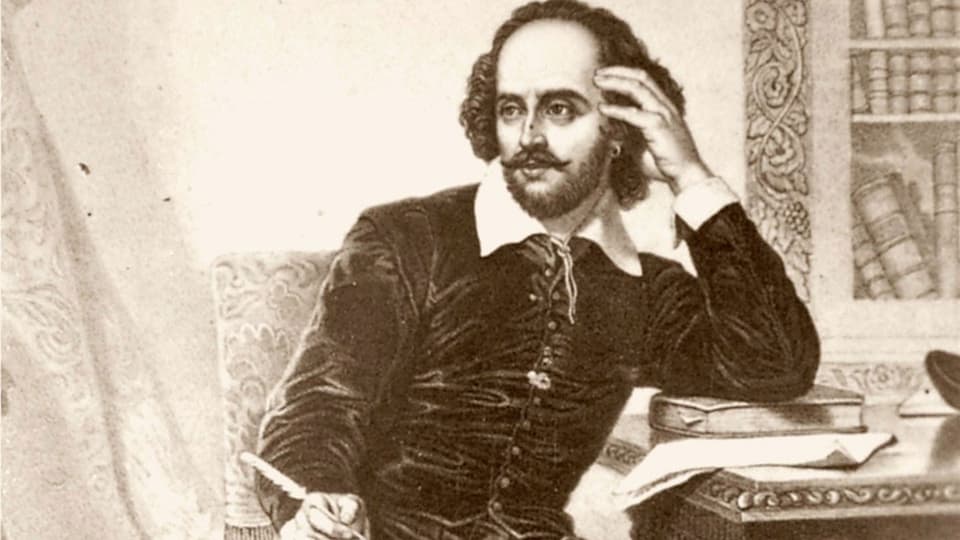 Porträt von Shakespeare eines unbekannten Zeichners.