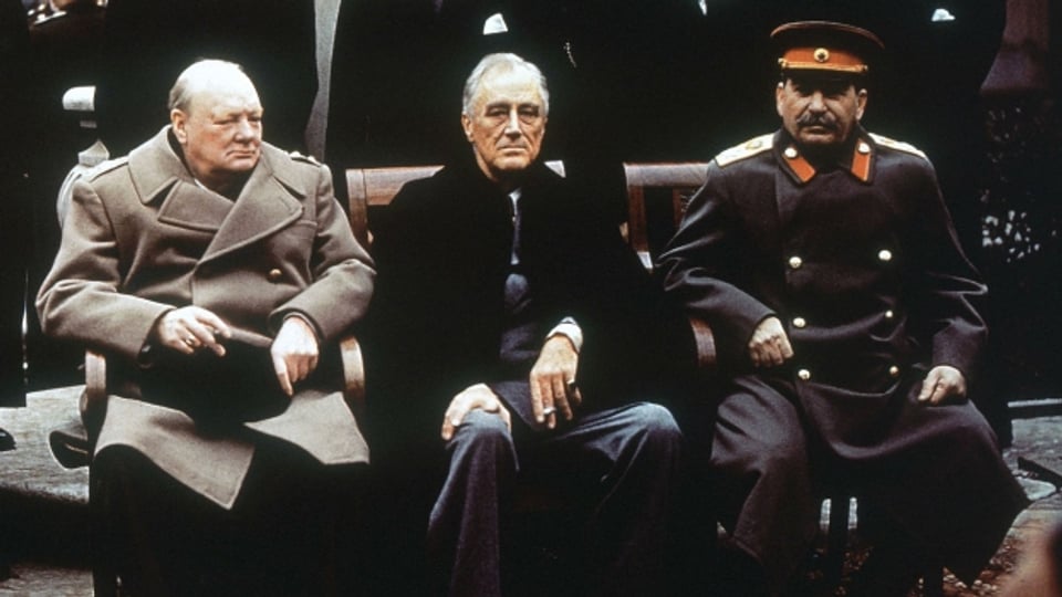 Weitreichende Konsequenzen: Winston Churchill, Franklin De Roosevelt und Josef Stalin treffen sich in Jalta.