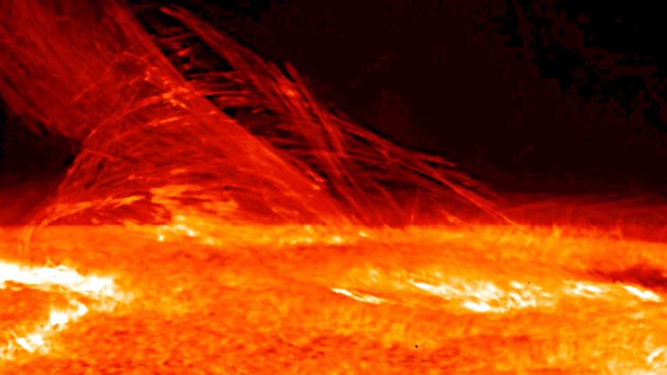 Eruption an der Photosphäre der Sonne, 2007.