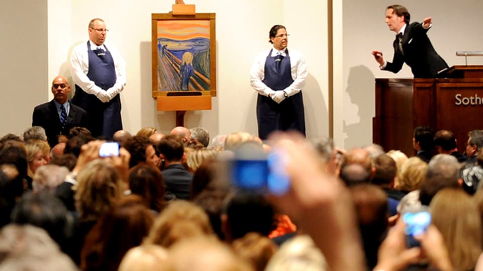 Auktion von Edvard Munchs «Der Schrei» bei Sotherby's, 2012.