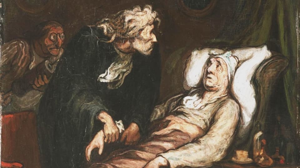Gemälde von Honoré Daumier: Der eingebildete Kranke
