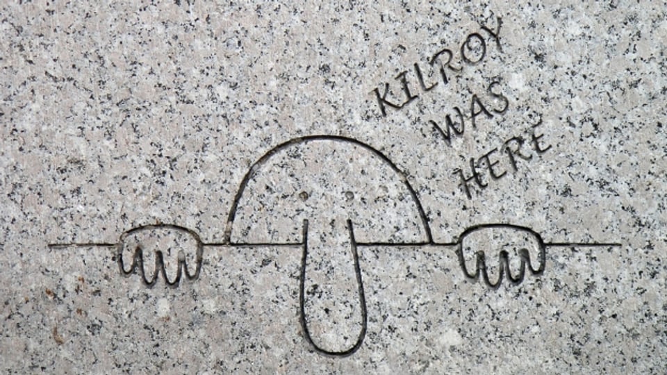 Kilroy am Second World War Memorial in Washington.