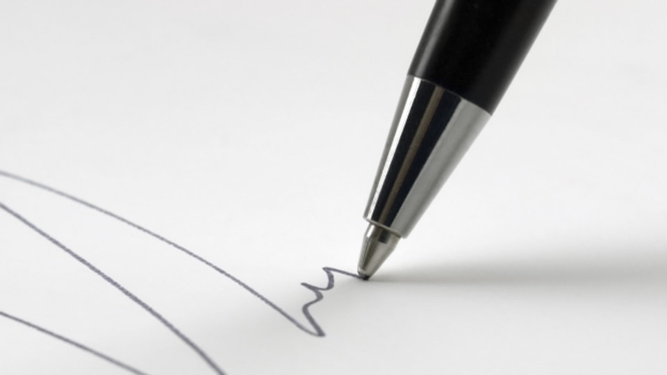 Praktisch zum unterschreiben: Der Kugelschreiber