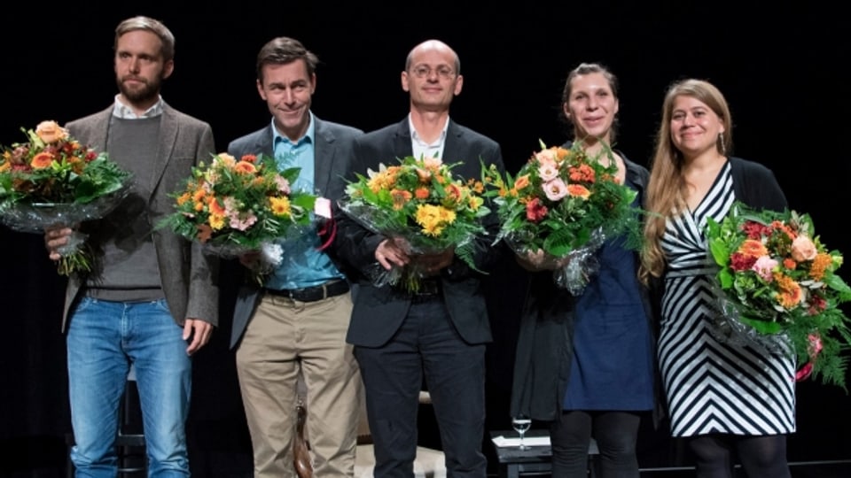 Die fünf Nominierten für den Schweizer Buchpreis 2018.