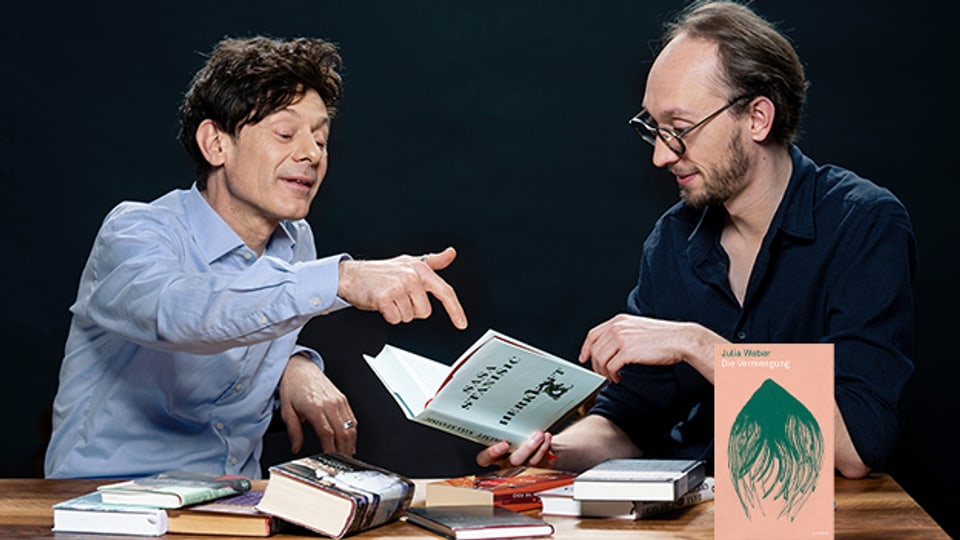  «Zwei mit Buch»-Host Simon Leuthold bringt Julia Webers neuen Roman «Die Vermengung» mit ins Gespräch mit Felix Münger.
