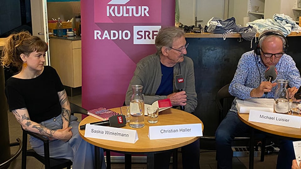 Christian Haller und Saskia Winkelmann sind zu Gast bei Michael Luisier live an den Solothurner Literaturtagen.