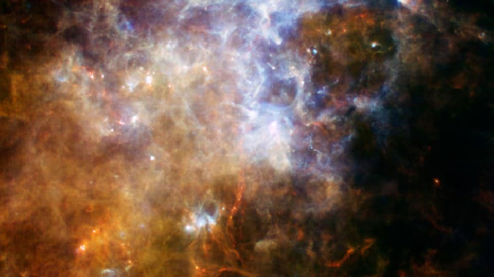 Infrarot-Bild, aufgenommen vom Weltraumteleskop Herschel.