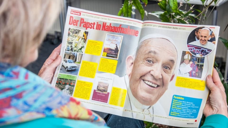 Papst auf Hochglanzpapier, im neuen Heftli «Mein Papst».
