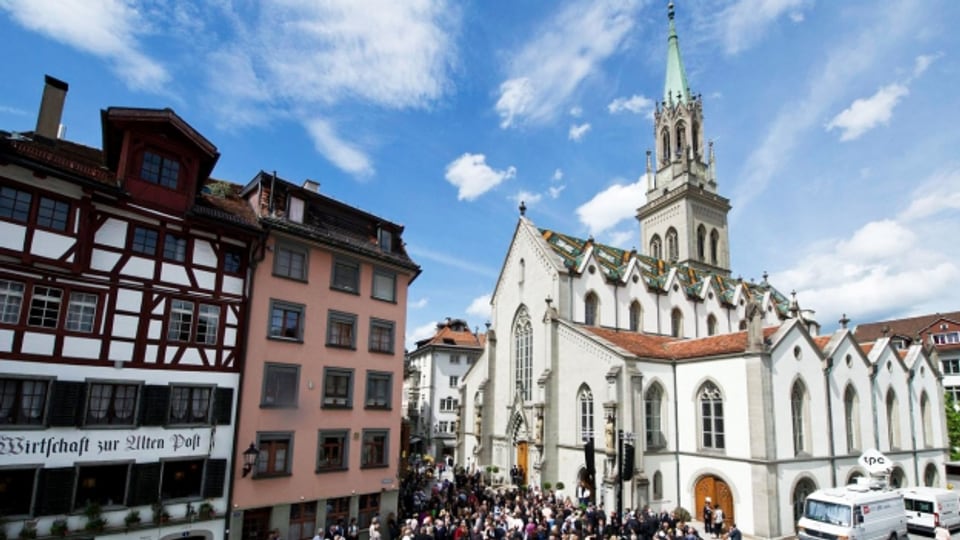 Seit der Reformaiton ist die St. Laurenzen Kirche in St. Gallen reformiert.