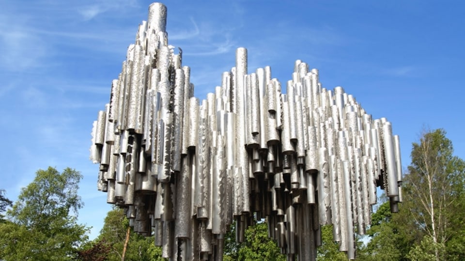Das Sibelius-Denkmal in Helsinki.