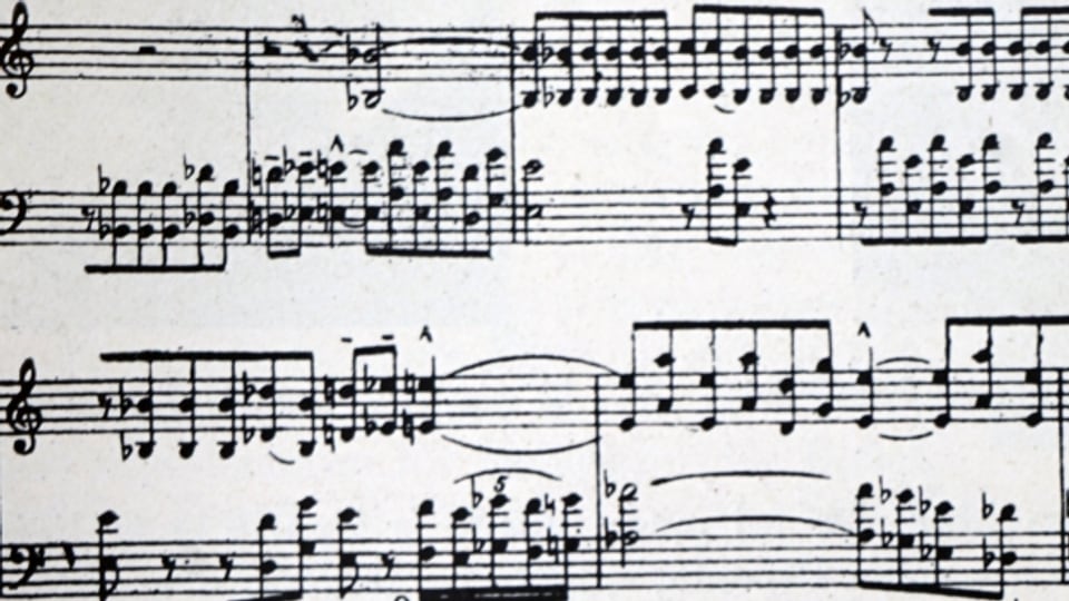 Beginn des Streichquartetts Nr. 5 von Béla Bartók