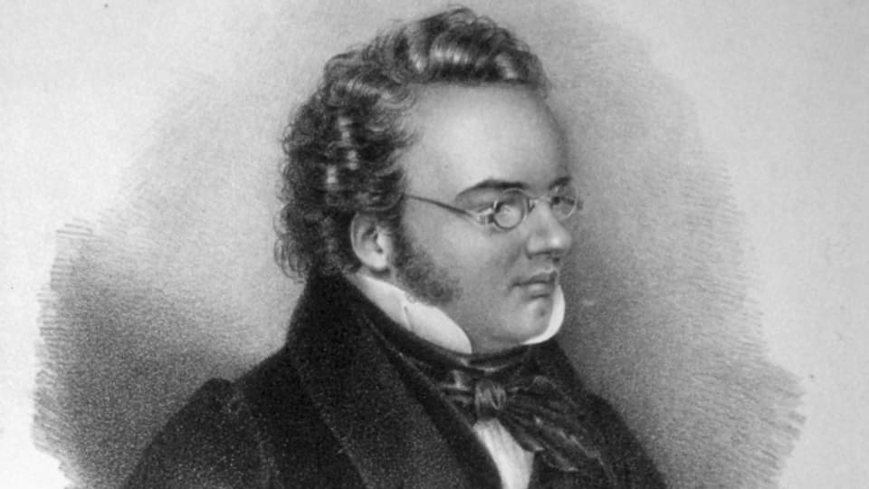 Lithographie von Franz Schubert um 1828