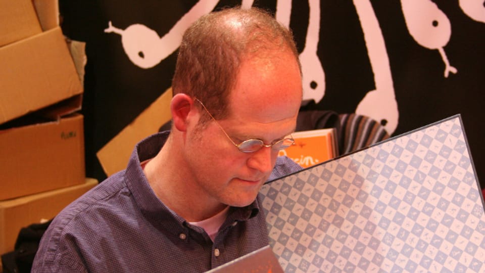 Comicautor Chris Ware beim Comicfestival in Angoulême 2009.