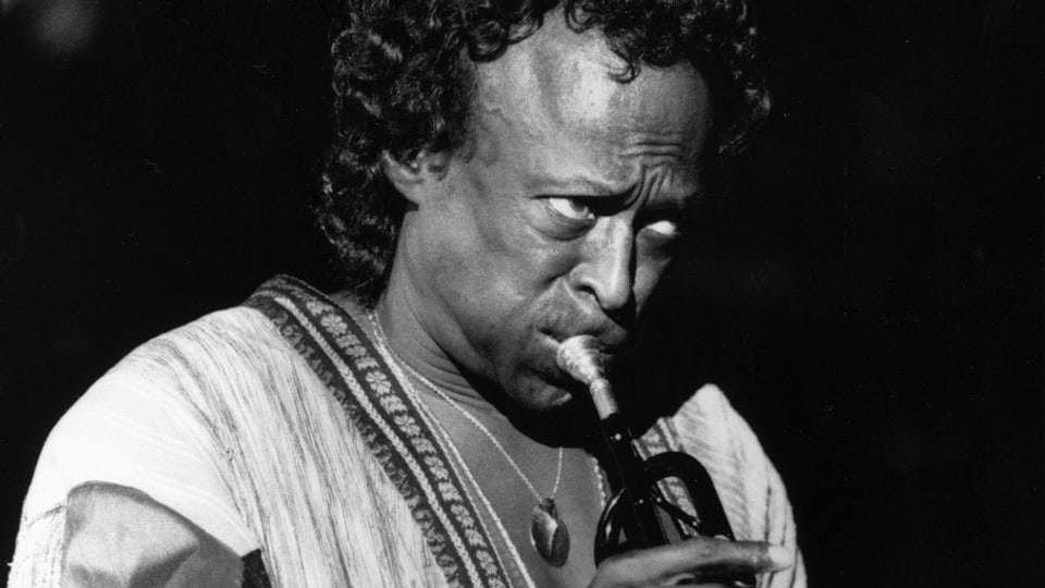Miles Davis am Jazzfestival in Montreux, 1988.