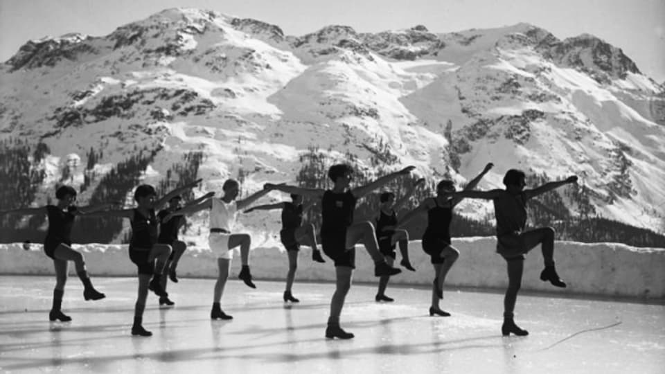 «Rythmischer Tanz auf dem Eise!»: im Februar 1931 in St. Moritz
