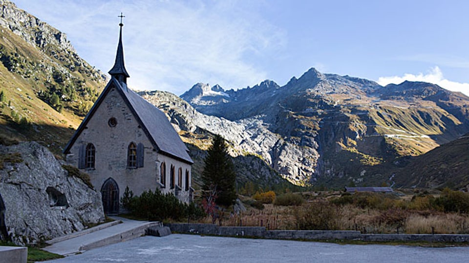Kapelle in der Nähe des Rhonegletschers