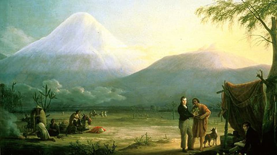 Alexander von Humboldt und Aimé Bonpland am Fuß des Vulkans Chimborazo von F.G. Weitsc