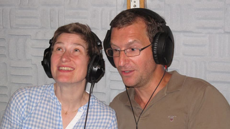 Yvon Jansen (Louise Janvier) und Sigfried Terpoorten (Léon Le Gall) im Studio