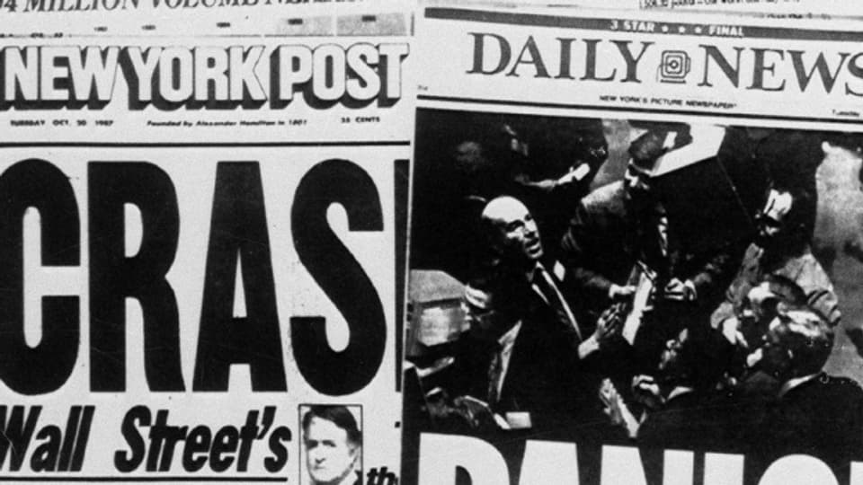 Schlagzeilen zum schwarzen Montag (19.10.1987)