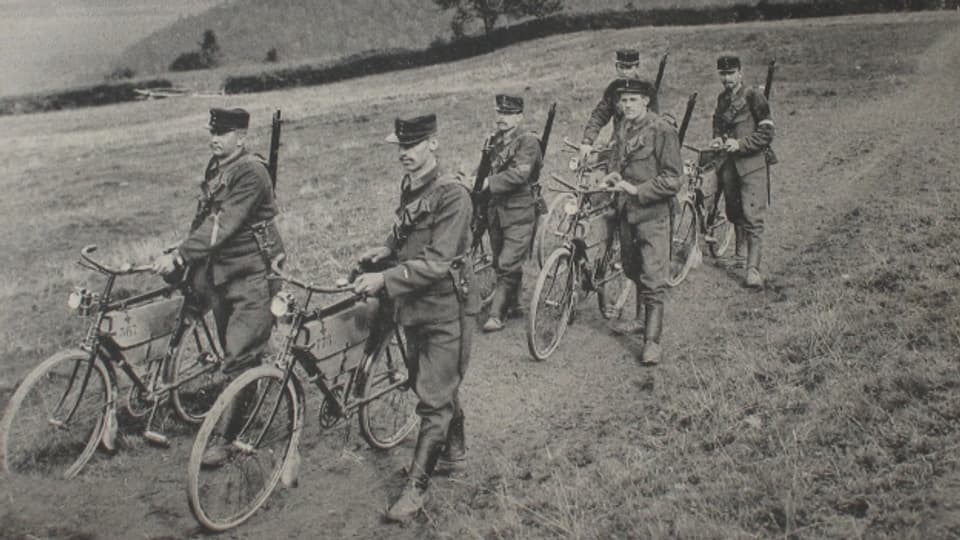 Schweizer Soldaten während des ersten Weltkrieges.