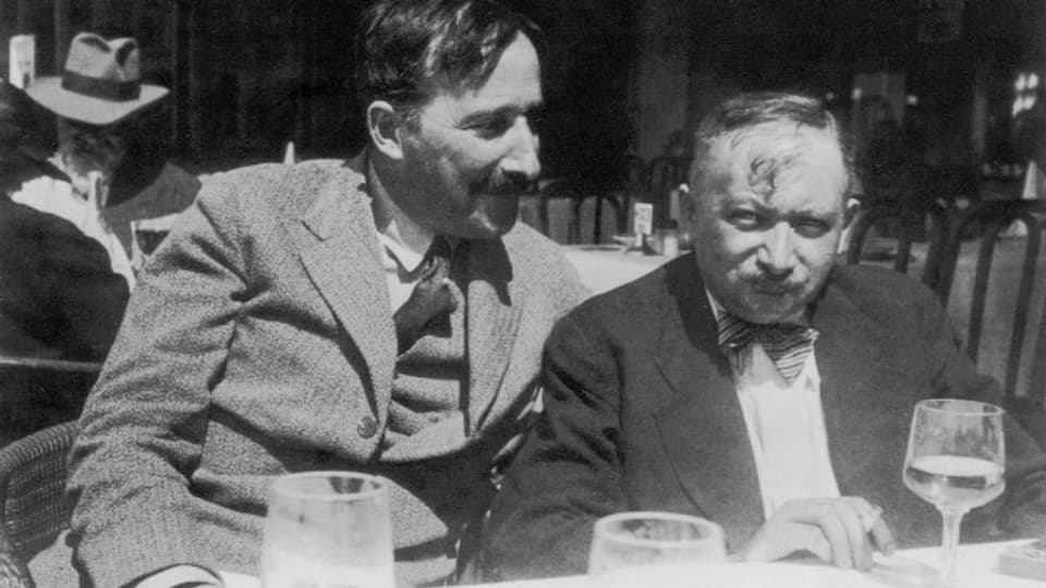 Stefan Zweig und Joseph Roth in Ostende, Belgien, 1936.