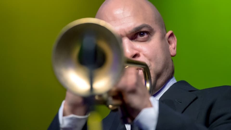 Der aus New Orleans stammende Jazztrompeter Irvin Mayfield am Jazzfestival in Ascona 2015.