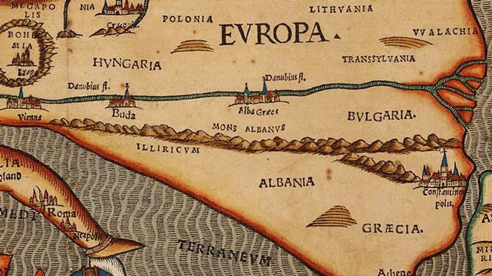Eine mittelalterliche Karte zeigt Europa im Jahr 1588.