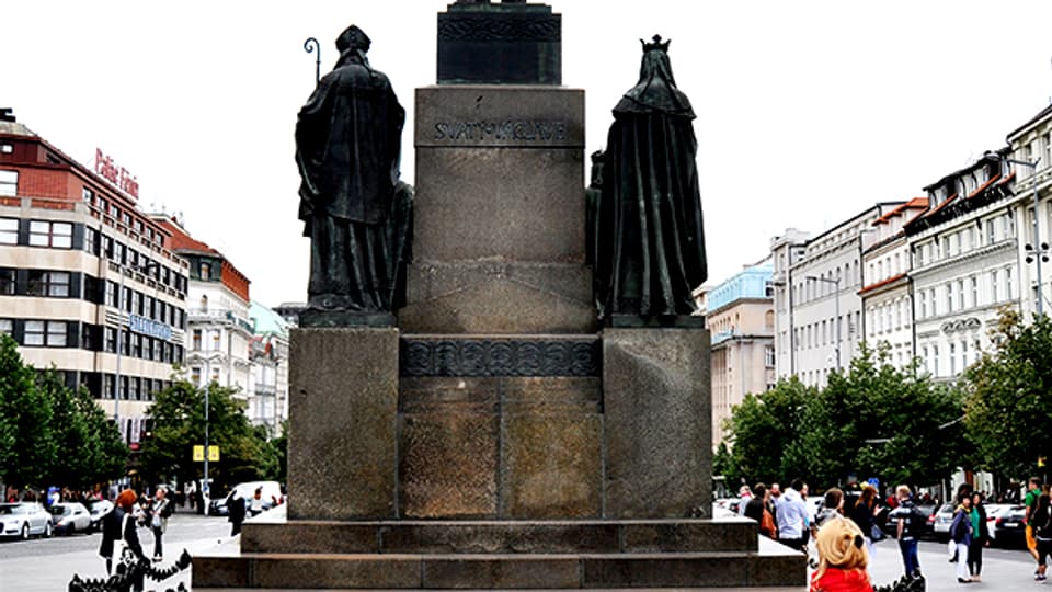 Reiterdenkmal auf dem Wenzelsplatz in Prag: Hier wird Lüscher seine Installation aufbauen.