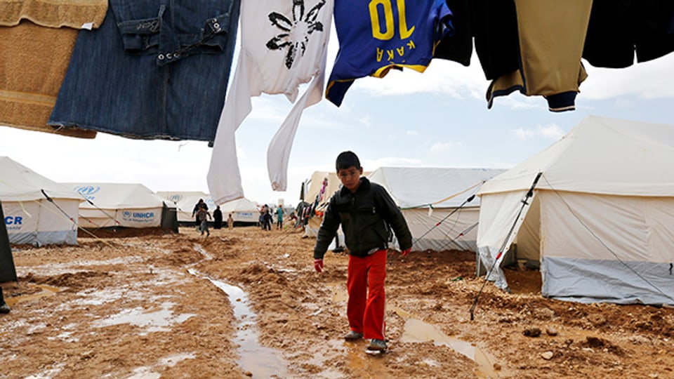 Al im Al Zaatari-Flürchtlingslager in Jordanien, nahe der syrischen Grenze.