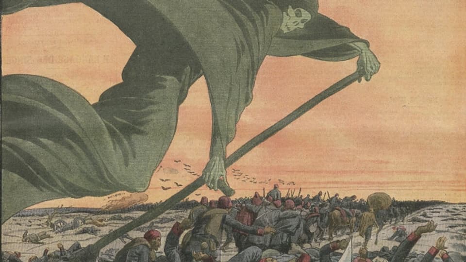 Cholera – gleichgesetzt mit dem Tod an sich: Illustration auf der Titelseite von «Le Petit Journal».