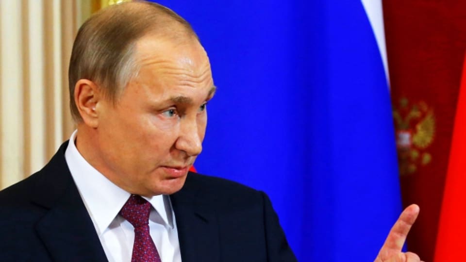 Der Präsident der russischen Föderation Wladimir Putin schreckt nicht zurück Propaganda zur Durchsetzung seiner Ziele zu benutzen.