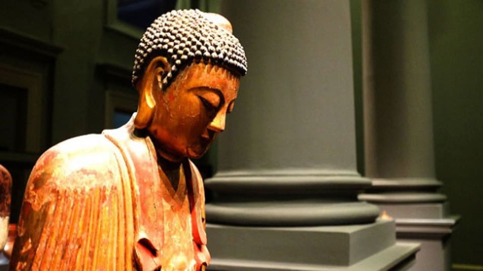 In «Die Reise in den Westen» machen sich vier Pilger auf den Weg in den Westen, um Buddha zu huldigen.