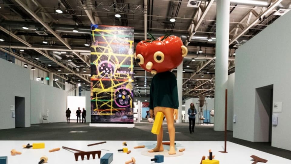 «Tomato Head» von Paul McCarthy an der Art Unlimited in Basel 2016.