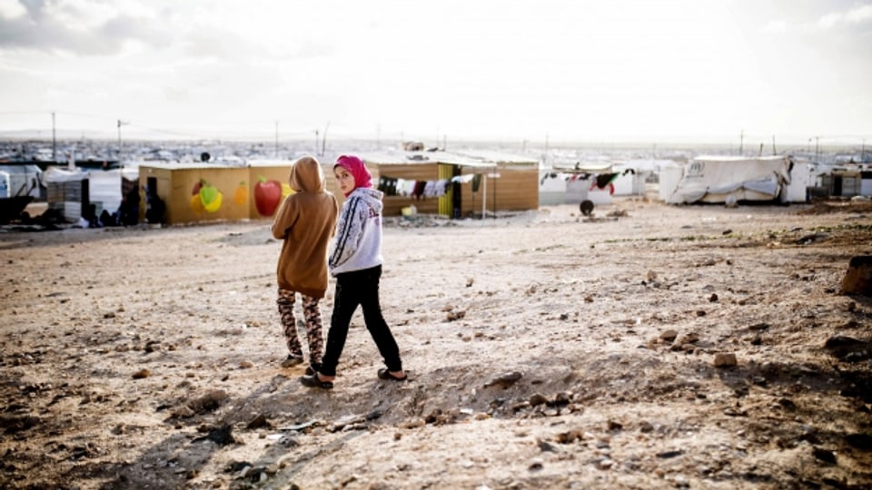 Mädchen in einem jordanischen Flüchtlingscamp