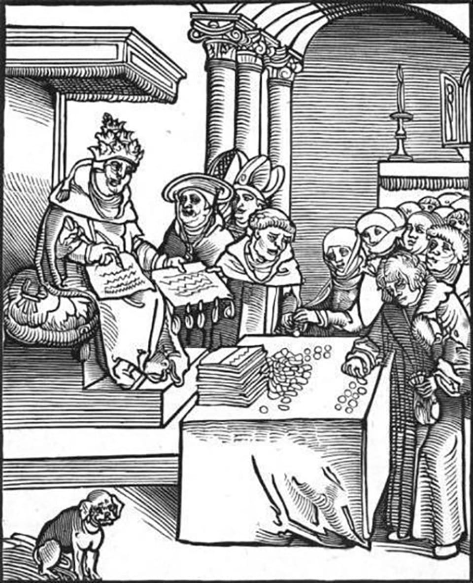Ablasshandel: Der Papst als Antichrist in diesem Holzschnitt von Lucas Cranach d. Ä. von 1521