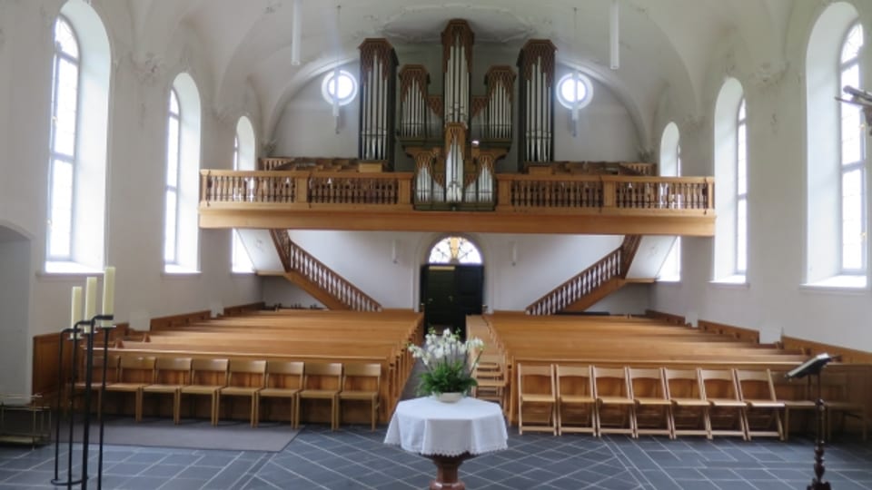 Der Chorstuhl der Reformierten Kirche Ennenda