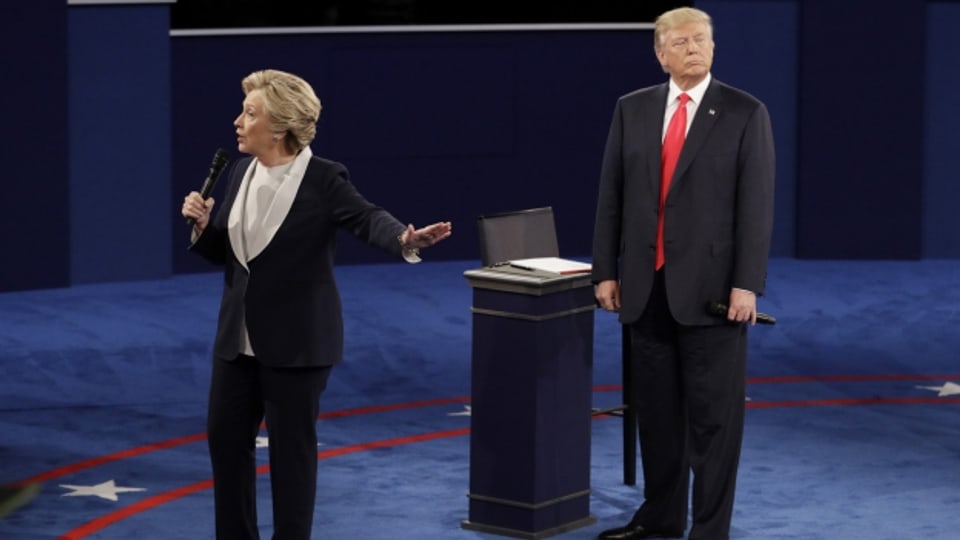 Redeten lieber gegeneinander als miteinander: Hillary Clinton und Donald Trump