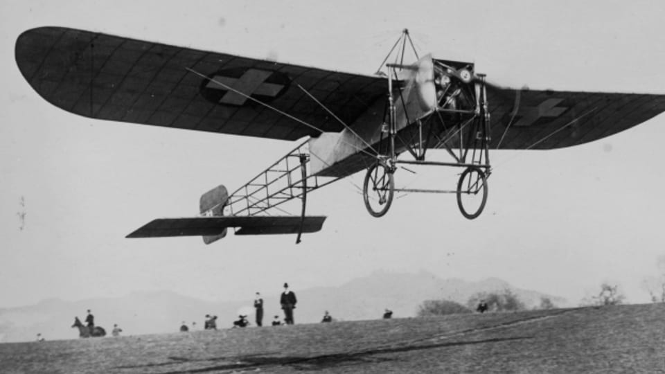 Start von Biders Alpenüberflug am 13. Juli 1913